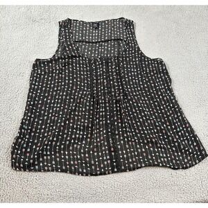 Torrid Shirt Womens 2  Black Arrow Print Sleeveless Sheer Split Back Top